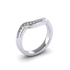Ladies 9ct White Gold Channels Set Shaped To Fit Diamond Wedding Ring