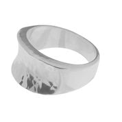 Ladies Silver Tianguis Jackson Ring With Hammered Finish R0915