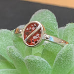 Sterling Silver Ladies Ashes to Glass Ring