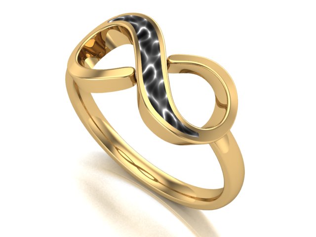 9ct Yellow Gold Infinity Ashes Memorial Ring