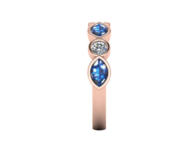 9ct Rose Gold Ashes and Cubic Zirconia Memorial Ring