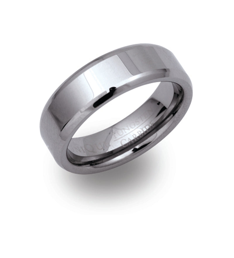 Gents Tungsten Ring 7mm Wide With Polished Finish TUR-1