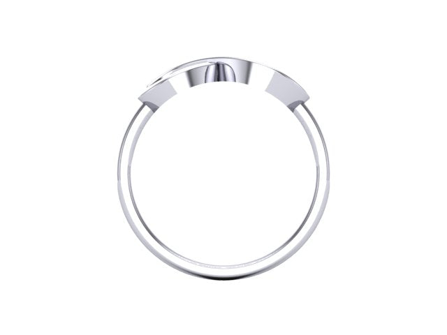 9ct White Gold Ashes To Glass Infinity Ring