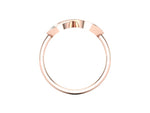 9ct Rose Gold Ashes To Glass Infinity Ring