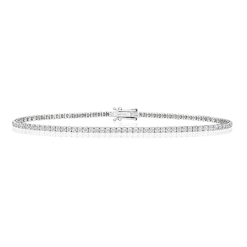 Ladies 18ct White Gold 0.48ct Diamond Tennis Bracelet