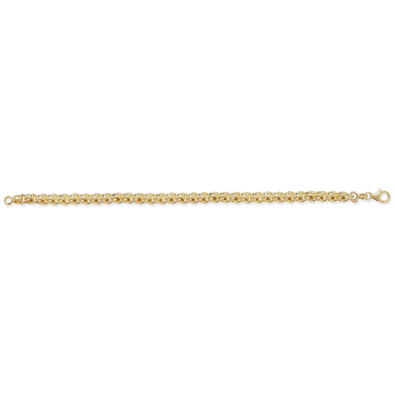 Ladies 9CT Gold Roller Ball Bracelet
