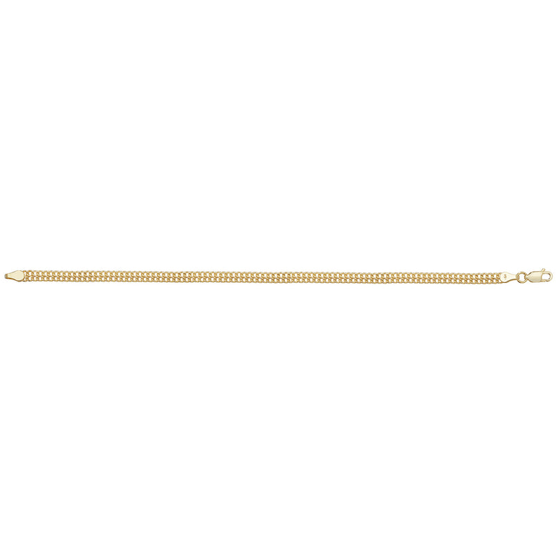 Ladies 9ct Gold Flat Woven Bracelet