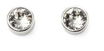 April Sterling Silver Birthstone Stud Earrings