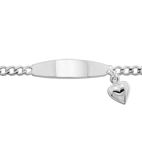 Sterling Silver Babies Heart Charm Bangle