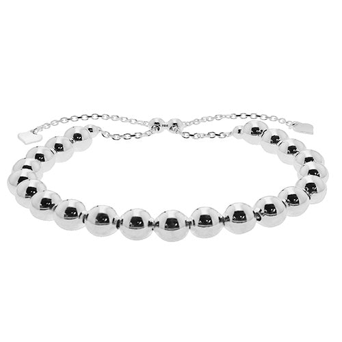 Sterling Silver Bead Pull Style Bracelet