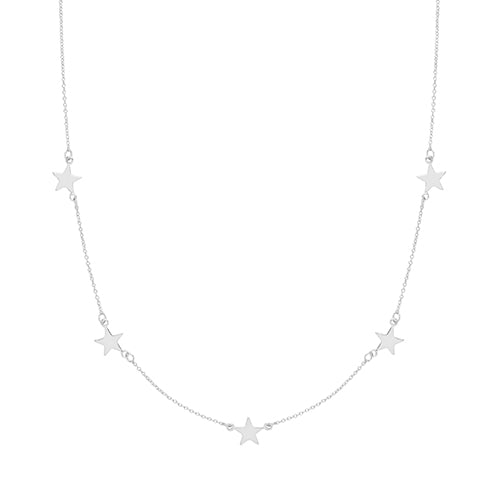 Children's Sterling Silver Cz Star Necklace