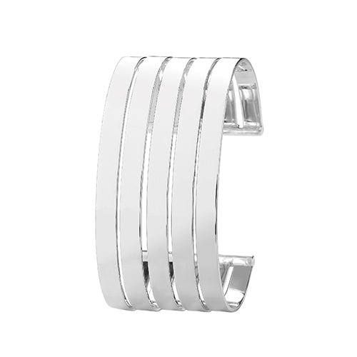 Sterling Silver Ladies Broad Cuff Bangle