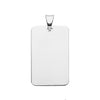 Silver Personalize Rectangular Tag Pendant