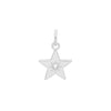 Children's Silver Rhodium Cz Star Pendant & Chain