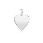 Sterling Silver Medium Heart Locket Pendant And Chain