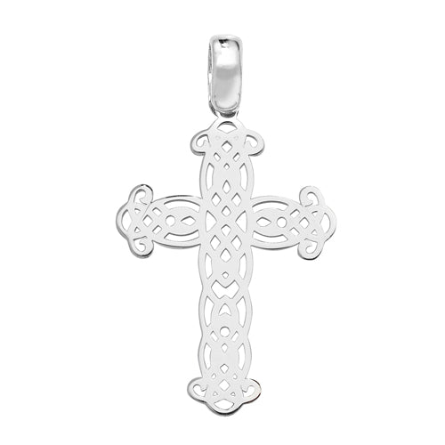 Sterling Silver Celtic Style Cross Necklace