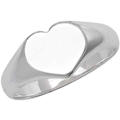 Children's Sterling Silver Heart Signet Ring