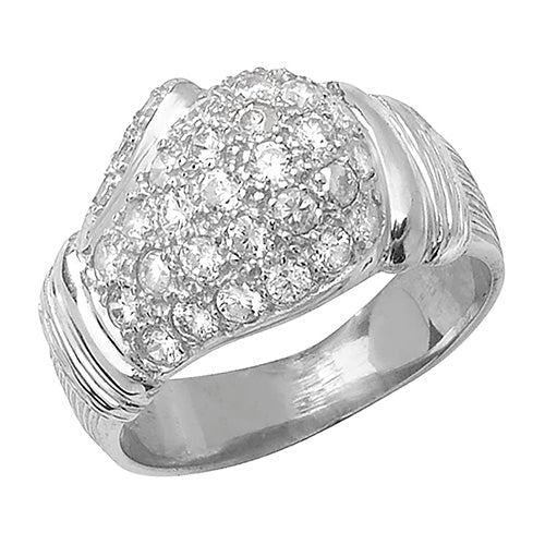 Silver CZ Boxing Glove Ring
