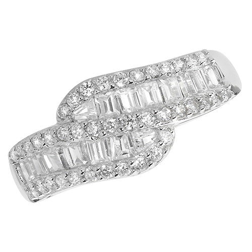 Ladies Silver Cubic Zirconium Ring