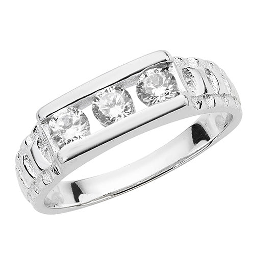 Childrens Sterling Silver Cubic Zirconium Ring