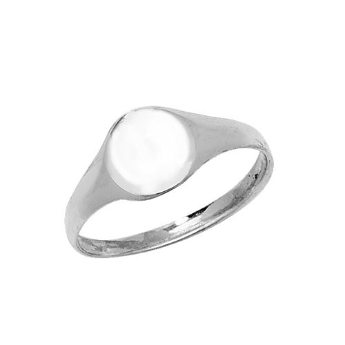 Childrens Sterling Silver Oval Signet Ring