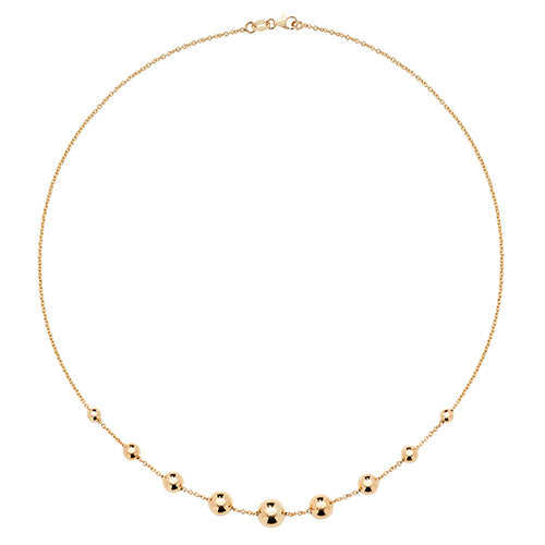 9ct Yellow Gold Ball Necklace