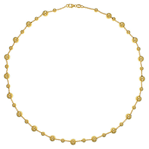 9ct Yellow Gold Bead Necklace