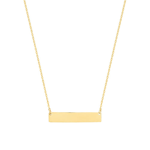 9ct Gold Horizontal Bar Necklace