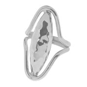 Ladies Silver Tianguis Jackson Oblong Ring With A Hammered Effect Finish R0913