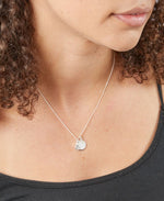 April Birthstone and Engravable Disc Necklace