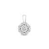 9ct White Gold 0.33ct Diamond Cluster Pendant And 18 Inch Chain