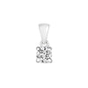 Ladies 9ct White Gold 0.25ct Diamond 4 Claw Pendant And Chain