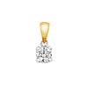 Ladies 9ct Yellow Gold 0.30ct Diamond 4 Claw Pendant And Chain