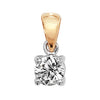 Ladies 18ct Yellow Gold 0.40ct Diamond 4 Claw Pendant And Chain