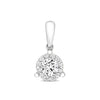 18ct White gold 0.31ct Ladies Halo Cluster Diamond Necklace