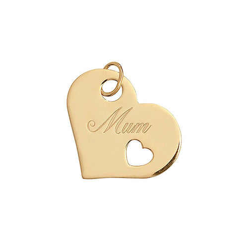 9ct Gold "Mum" Heart Pendant