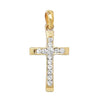 9ct Gold Cross Cz Pendant With Chain