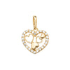 Ladies 9CT Yellow Gold Heart Cz Pendant & Chain