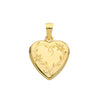 9ct Gold Heart Locket Pendant And Chain