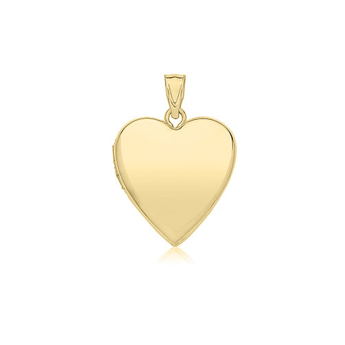 9ct Gold Heart Locket And Chain