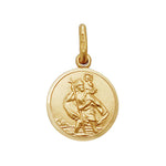 9ct Gold St. Christopher Pendant And Chain
