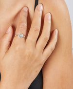 April Sterling Silver Birthstone Ring