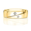 9ct Yellow Gold Diamond Set Gents Wedding Ring