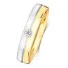 Gents 9cy Yellow And White Gold Diamond Set Wedding RIng