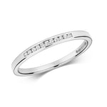 0.05ct 9ct White Gold Channel Set Ladies Eternity Ring