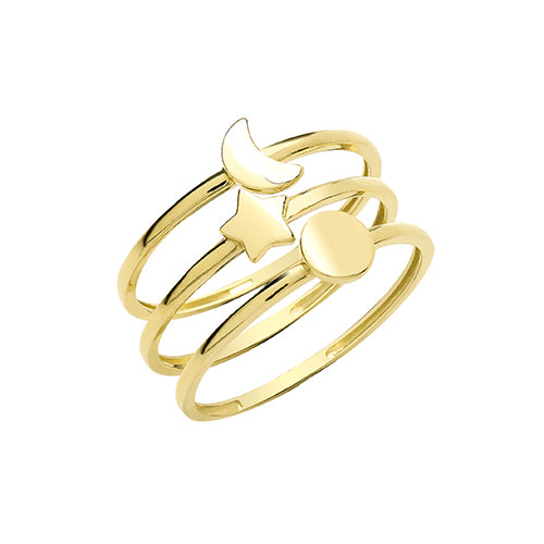 9ct Yellow Gold Triple Band Ring