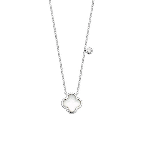 Sterling Silver Mother of Pearl Clover Pendant