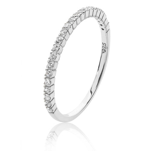 Sterling Silver AAA Cubic Zirconium Eternity Ring