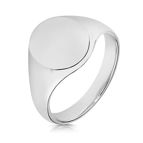 Gents Sterling Silver  Oval Signet Ring