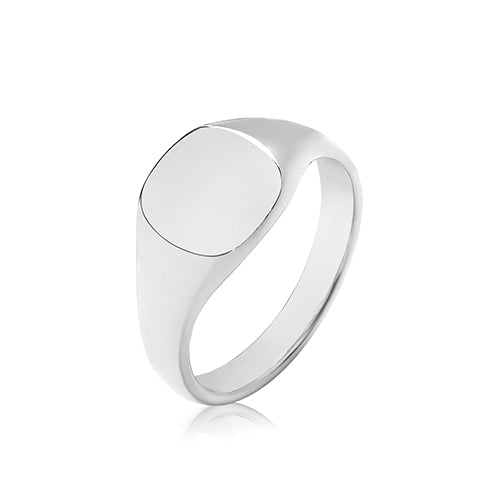Gents Sterling Silver  Cushion Shaped Signet Ring